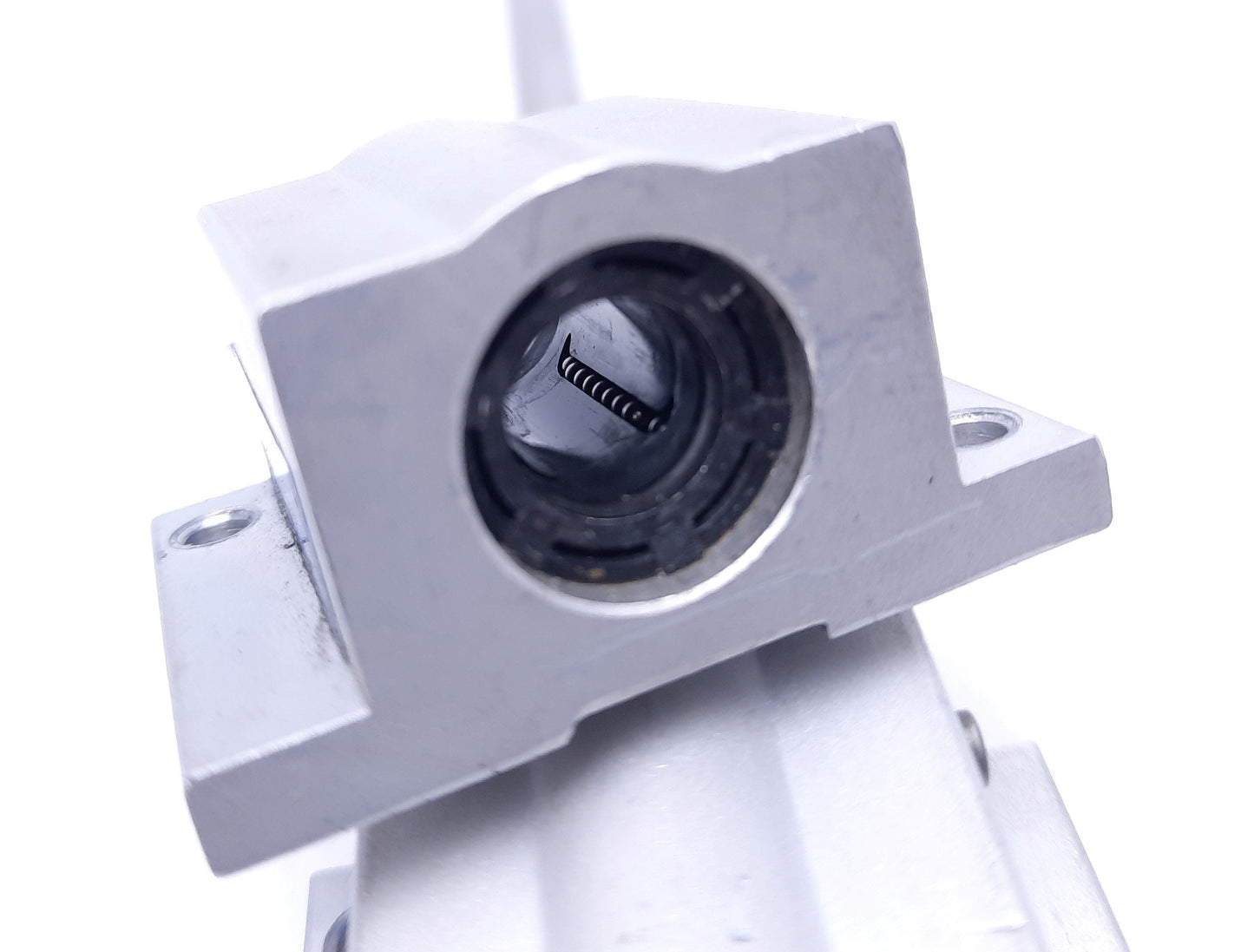 Used Thomson SPB6 Super Pillow Block Bearings (x2) With 19" Rod, 3/8" Rod Diameter