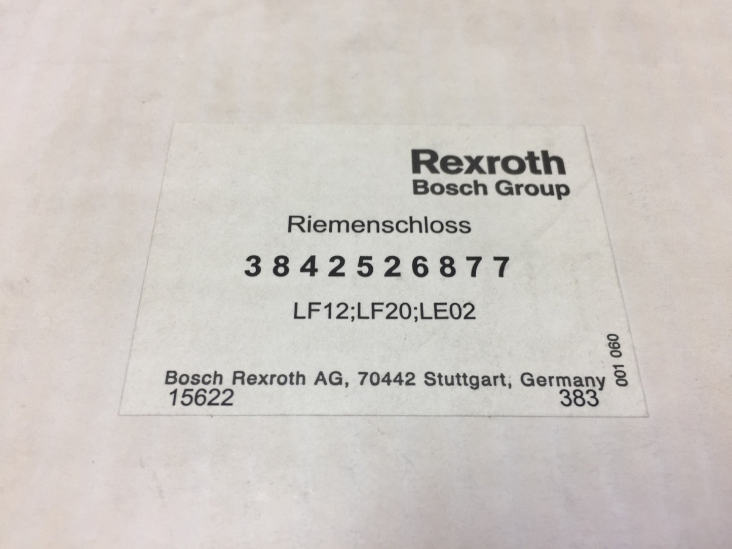 New – Open box Bosch Rexroth 3842526877 Conveyor Trolley Belt Lock Clamp Kit LF12 LF20 LE02