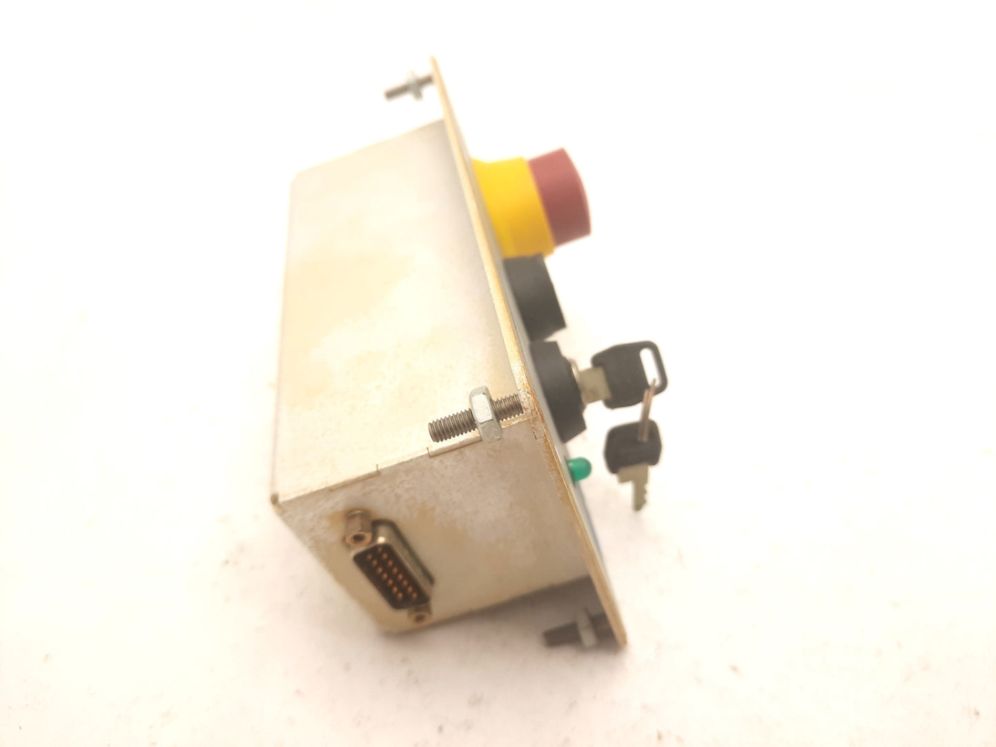 Used Adept 30356-10358 Rev B PCI Front Control Panel, E-Stop, Auto/Man On, Key Switch