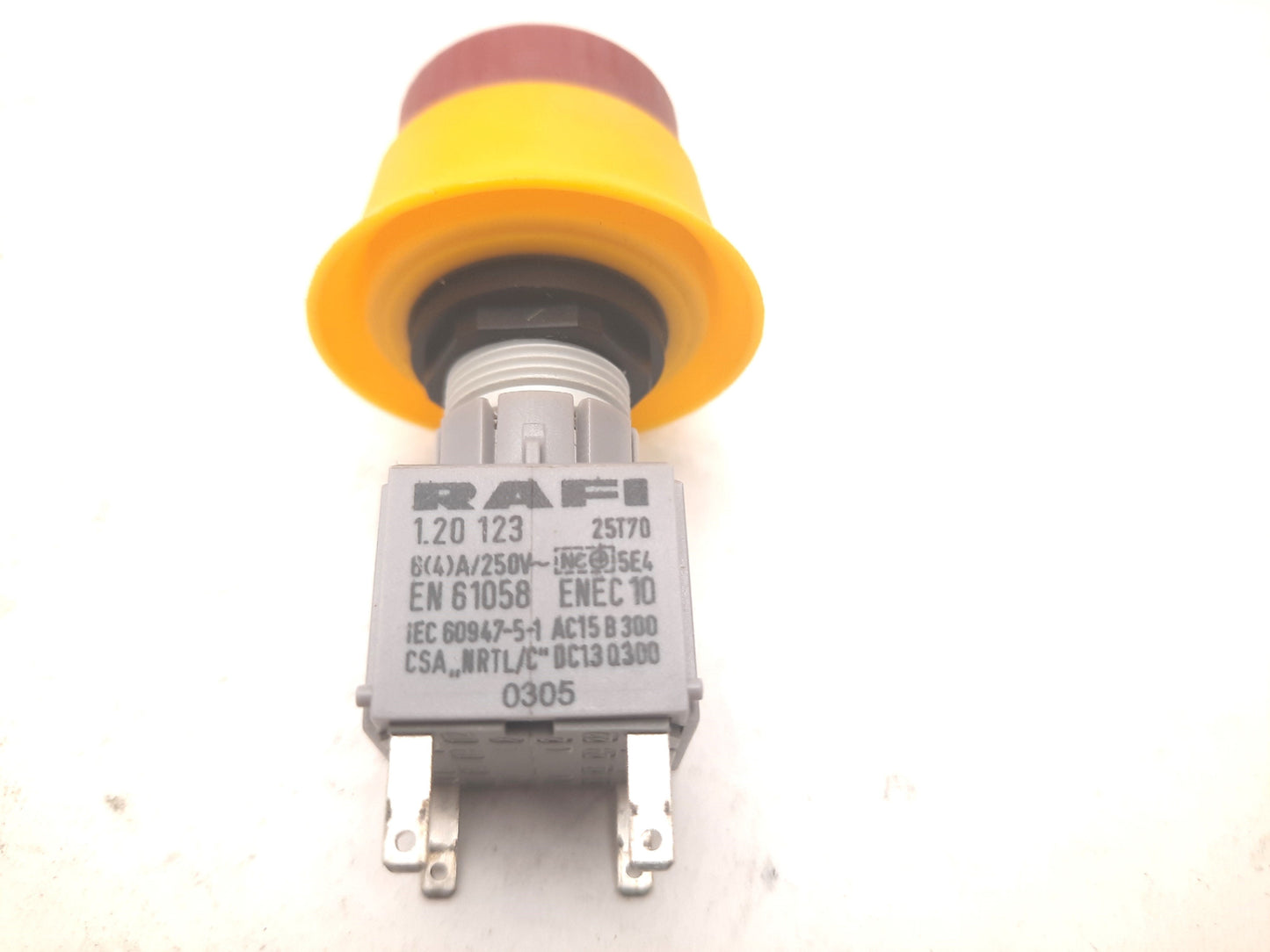 Used Rafi 1.30.074.821/0000 E-Stop 25T70 NC Contact RAFIX 16 Round Collar