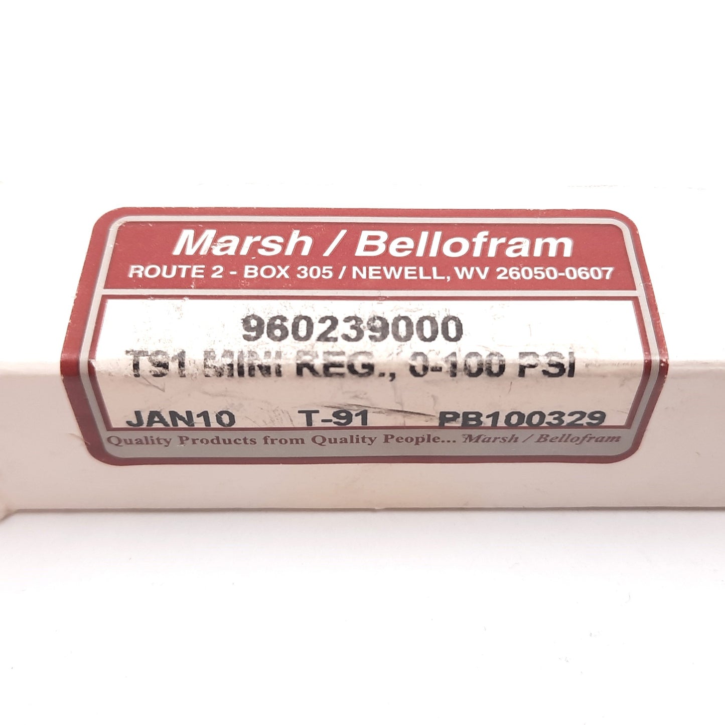 New Marsh Bellofram 960-239-000 Mini Regulator, In: 250psi, Out: 0-100psi, 1/16" NPT