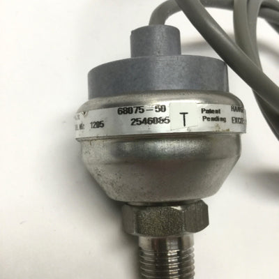 Used Cole-Parmer 68075-50 Pressure Transducer Transmitter 250psi, 0.5-5.5VDC, 1/4"NPT