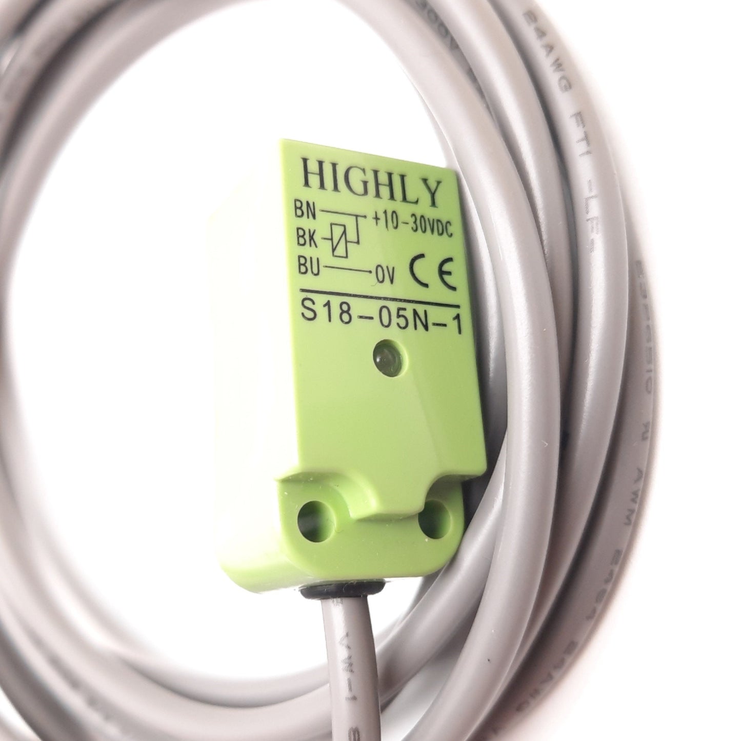 New Highly S18-05N-1 Inductive Proximity Sensor Switch, 5mm, 10-30VDC, 2m Cable