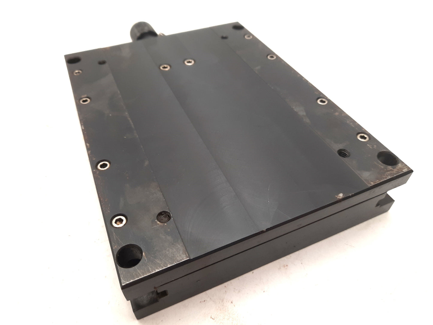 Used Steel Linear Slide Table, Manual Positioner , Dimensions: 8" by 6", Travel: 24mm