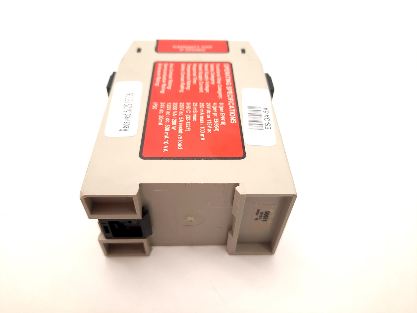 Used Banner ES-GA-5A Safety Relay, Contact Rating: 250VAC 5A, Supply: 24VDC / 115VAC