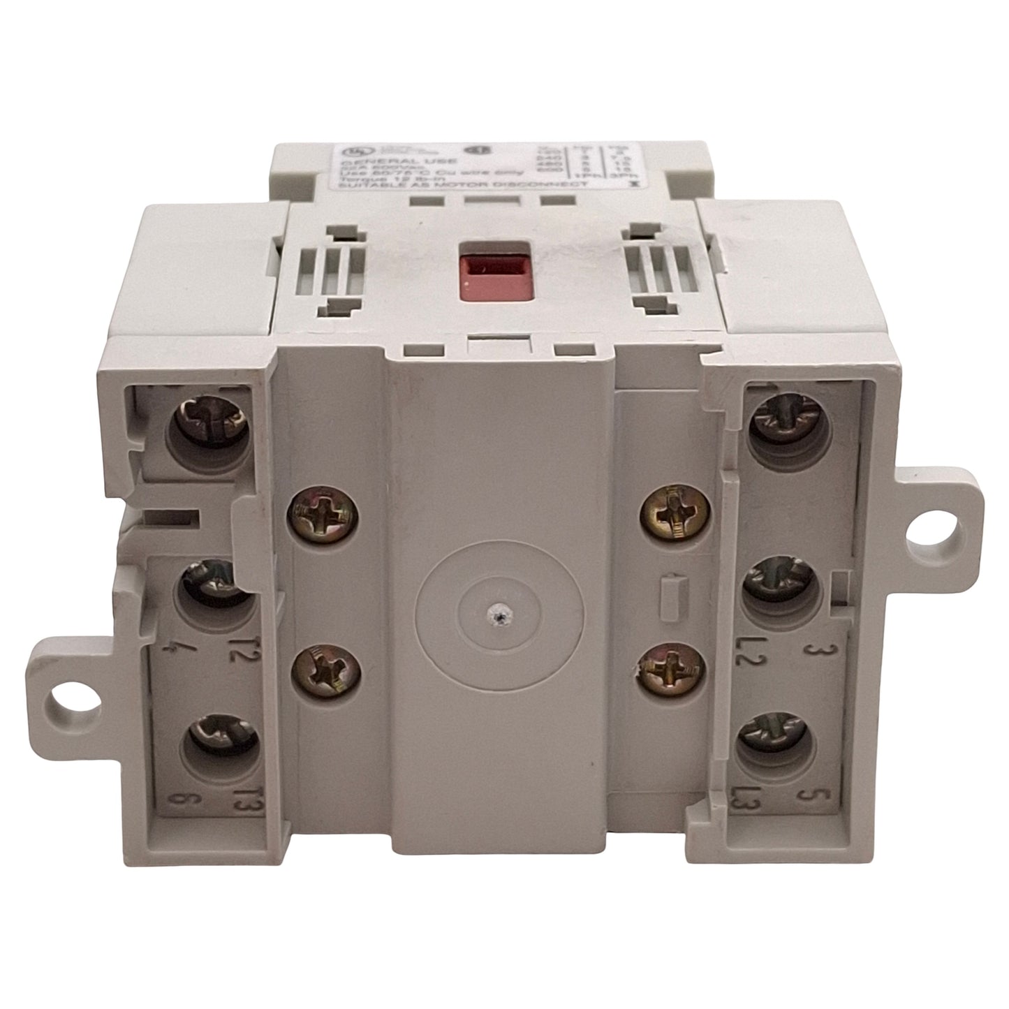 Used Sprecher Schuh LE7-32-1753 Disconnect Switch, 3-Pole, 32A 600VAC