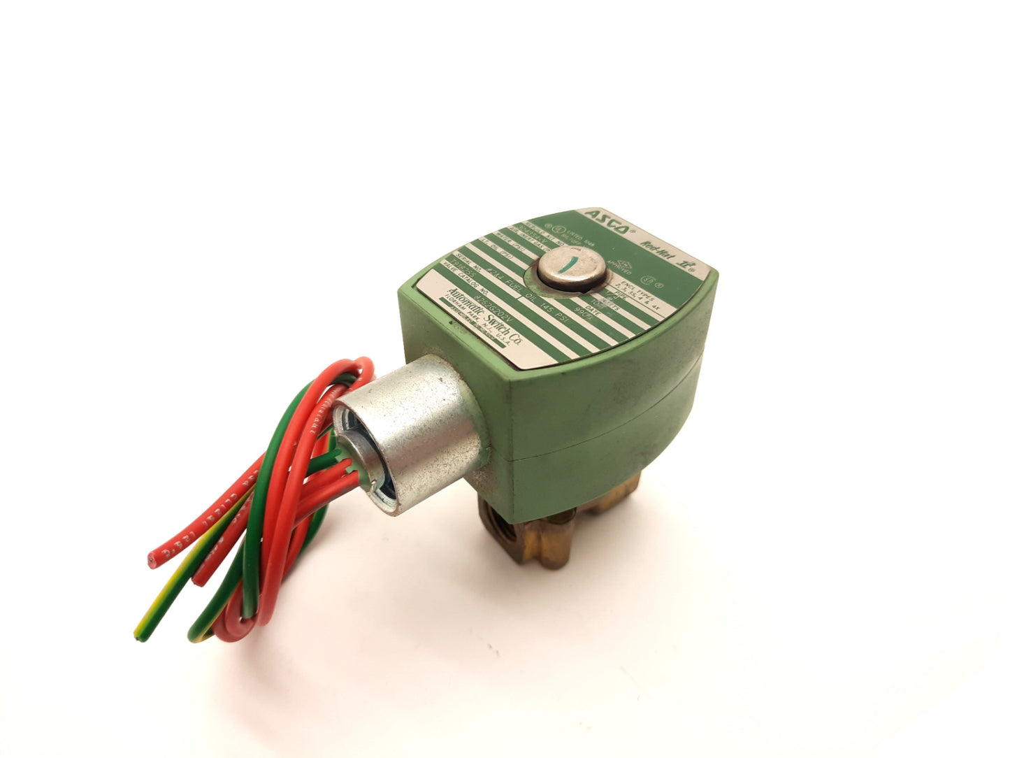 Used Asco Red-Hat 8262G202V Fuel Oil Solenoid Valve Pressure: 145psi, Ports: 1/4" NPT