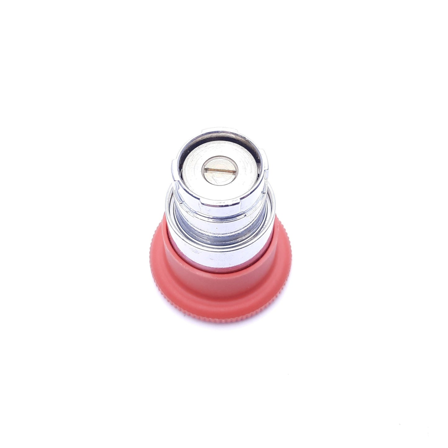 Used Lot of 2 Red Emergency Stop Push Twist/Maintained Switch Heads, 1-1/2" Diameter