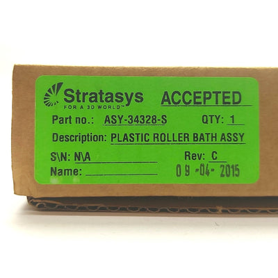 New Stratasys ASY-34328-S Rev. C Plastic Roller Bath Assembly for Objet30 3D Printer