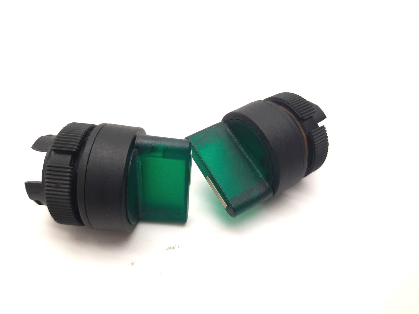 Used Lot of 2 Schneider Telemecanique ZB2 Harmony XAC XACA Green 2 Position Selector