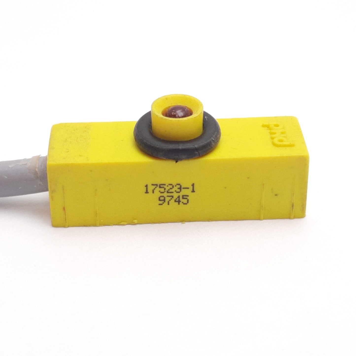 Used PHD 17523-1 Cylinder Switch Proximity Sensor, 3-Pin Male, W/ 17000-32-9 Bracket