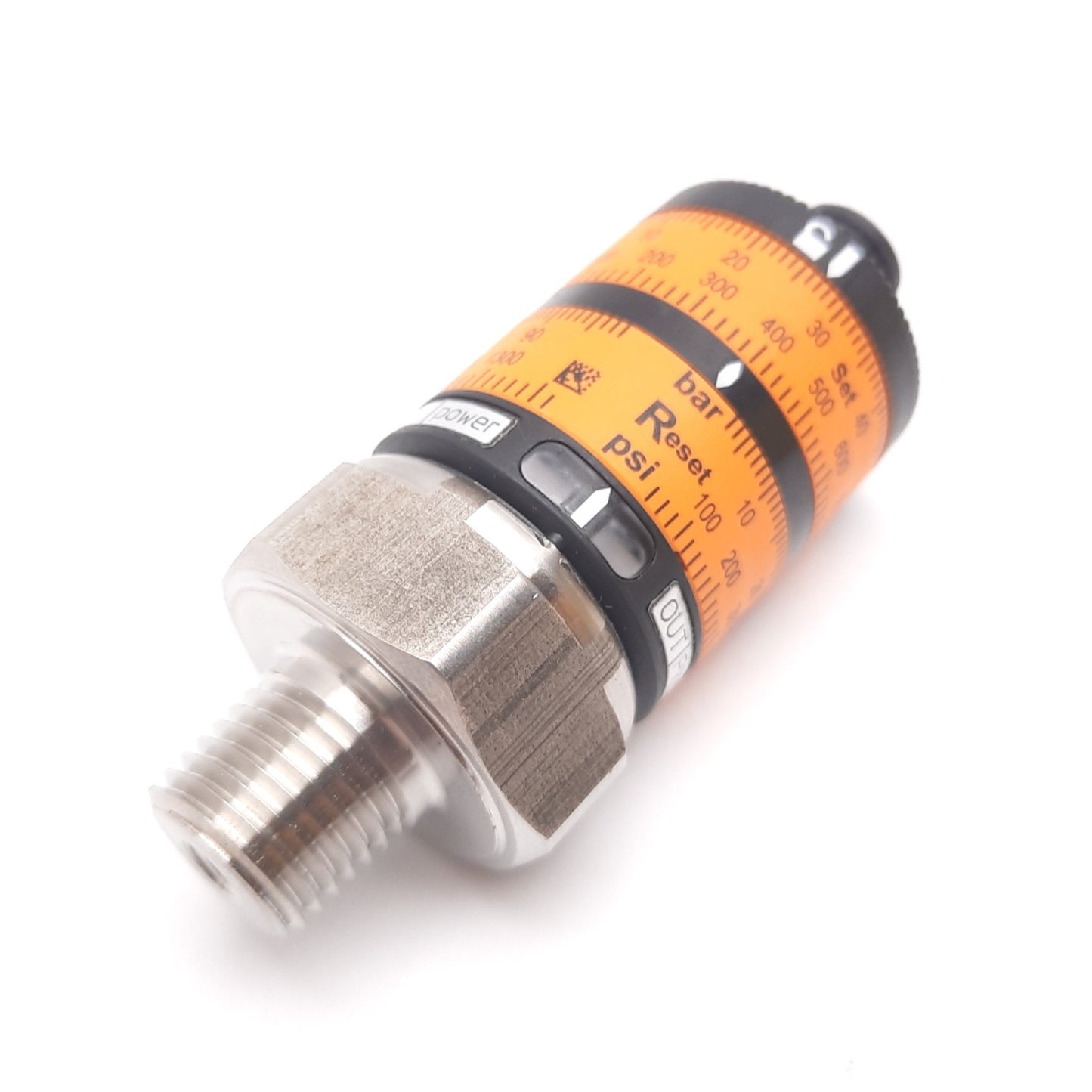 Used IFM Efector PK6222 Adjustable Pressure Sensor Switch, 0-100bar, 1/4" NPT, 24VDC