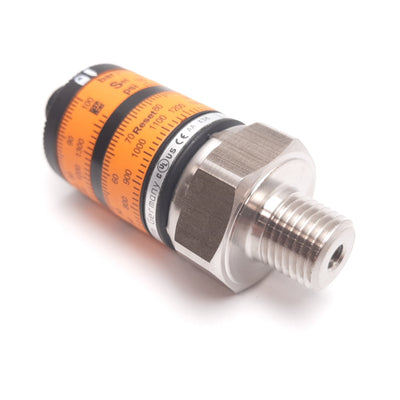 Used IFM Efector PK6222 Adjustable Pressure Sensor Switch, 0-100bar, 1/4" NPT, 24VDC