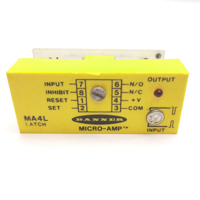 Used Banner MA4L Micro Amp Logic Latch Module, Supply Voltage: 10-30VDC 20mA