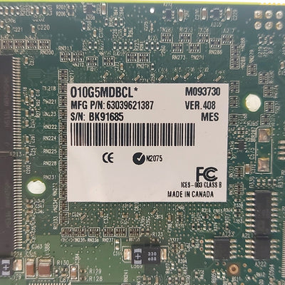 Used Matrox O10G5MDBCL* Odyssey XCL Ver 408 Frame Grabber Card PCI-X, 2x Camera, 1GHz