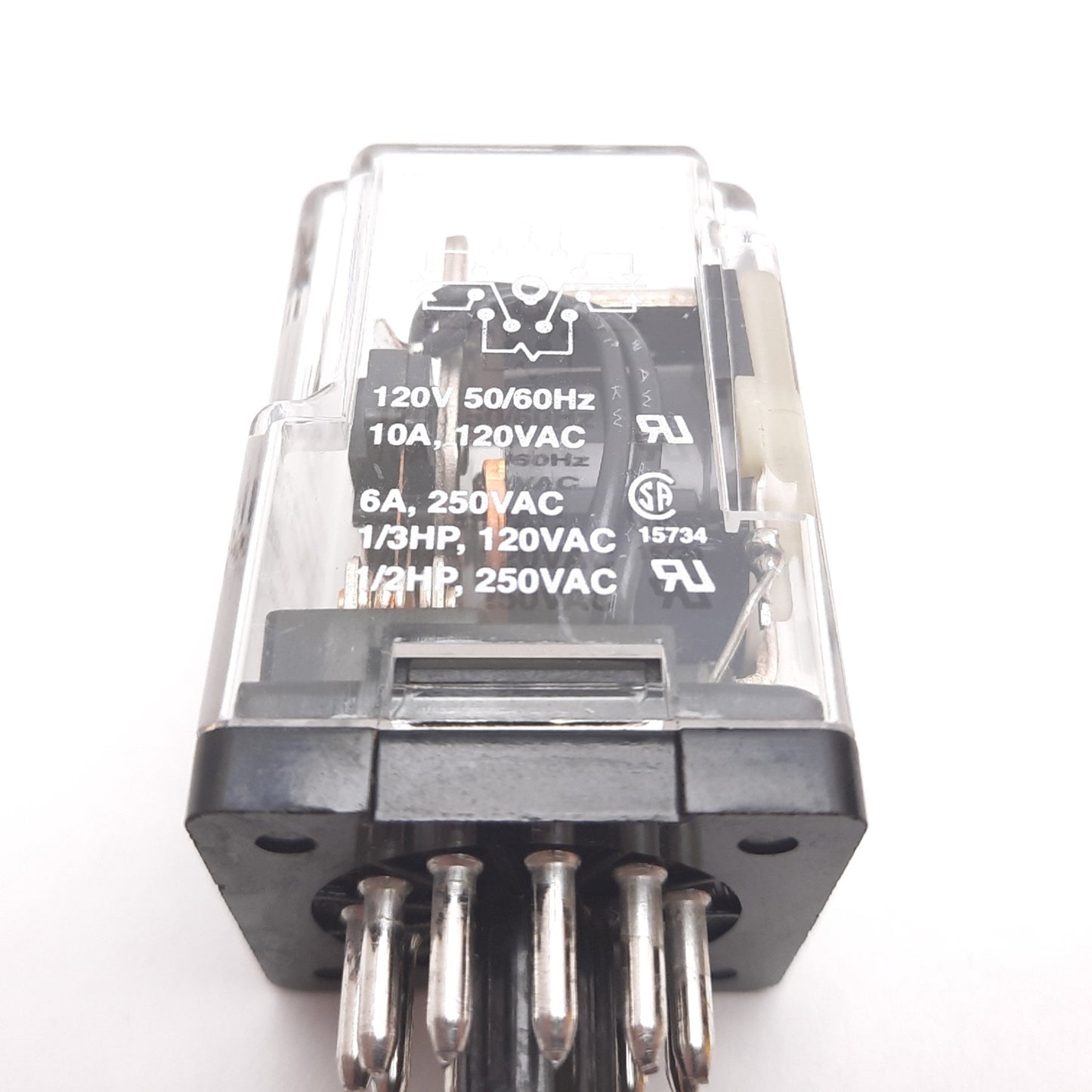 New Dayton 3X742E Ice Cube Relay, 3PDT, Coil: 120VAC, Rating: 10A 120VAC 6A 250VAC