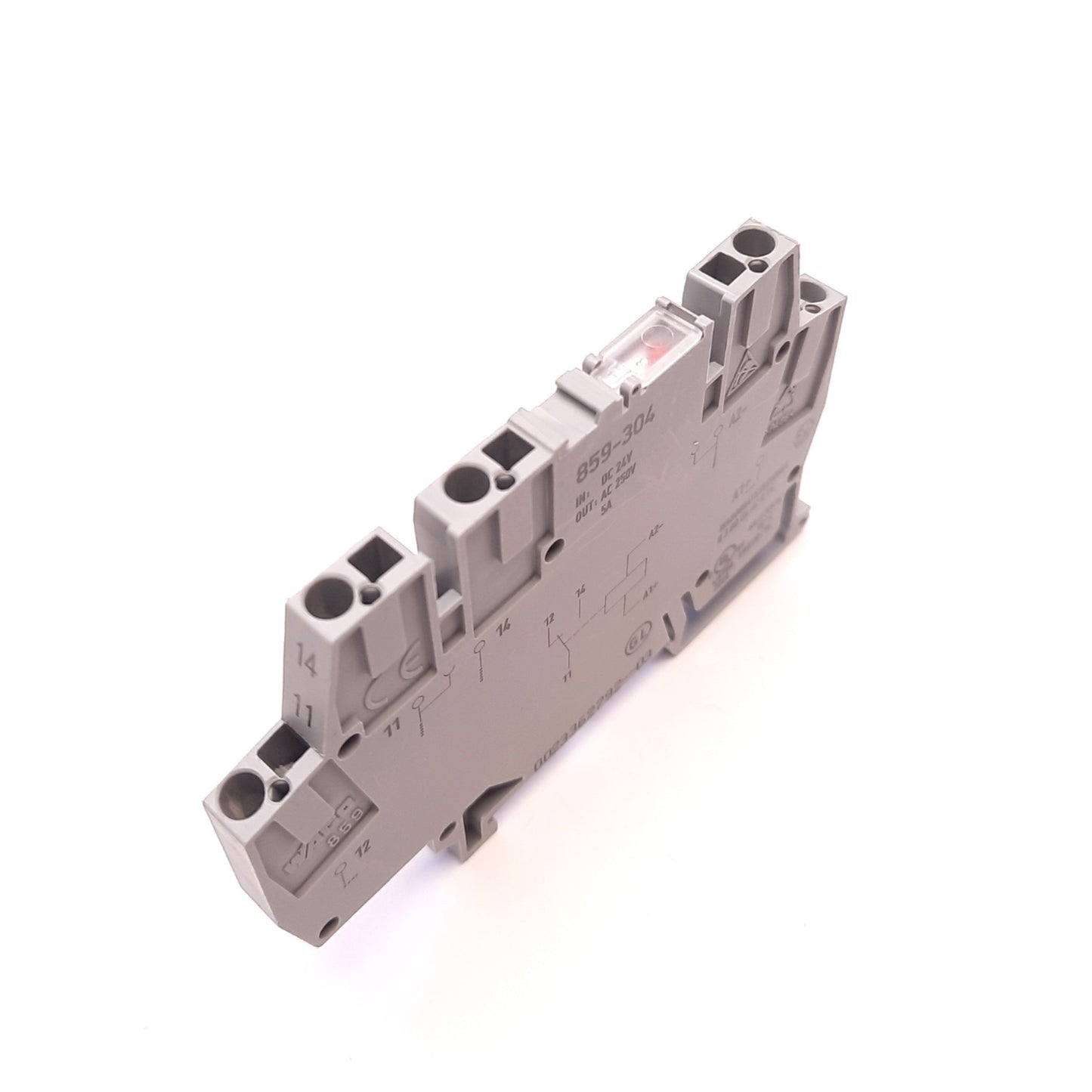 Used Lot of 3 Wago 859-304 Relay Modules Input: 24VDC Output: 250VAC 5A LED Indicator