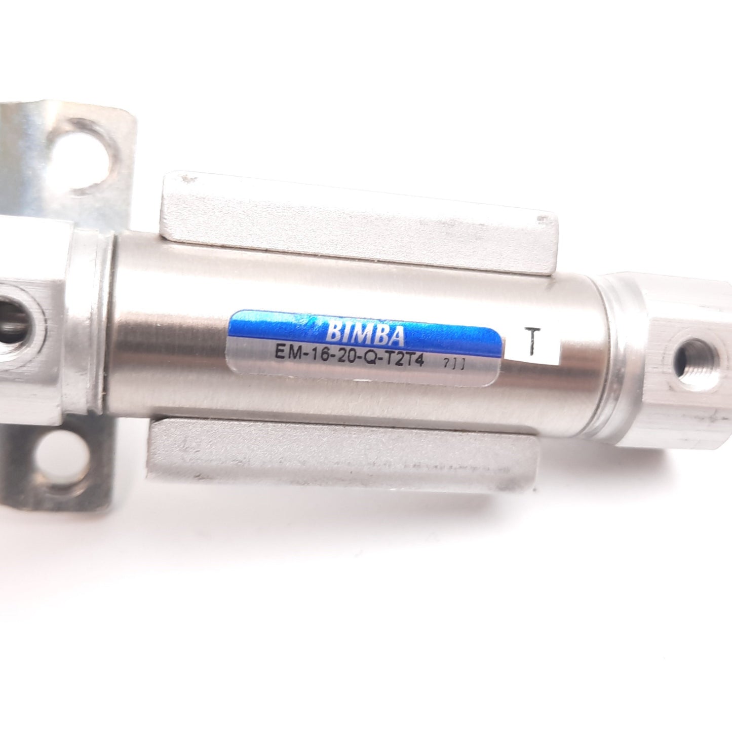 Used Bimba EM-16-20-Q-T2T4 Pneumatic Cylinder, Bore: 16mm, Stroke: 20mm, M5x0.8