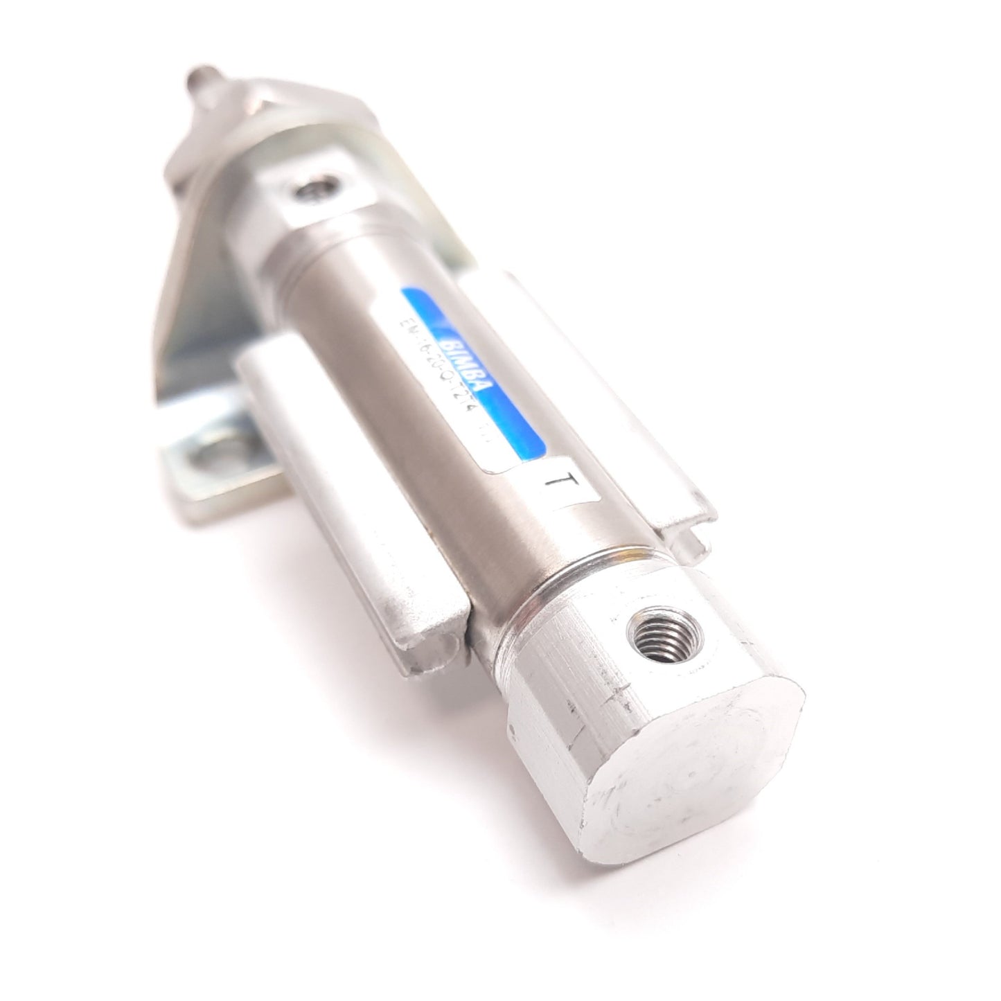 Used Bimba EM-16-20-Q-T2T4 Pneumatic Cylinder, Bore: 16mm, Stroke: 20mm, M5x0.8