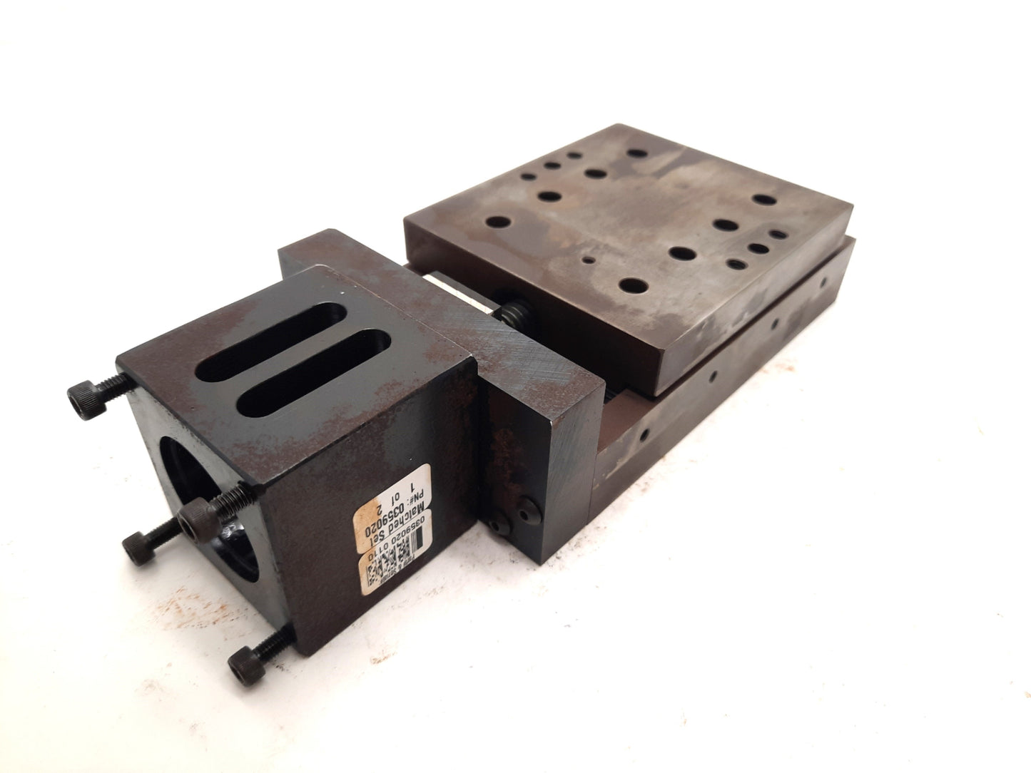 Used Linear Ball Screw Actuator Travel 30mm Lead 2.5mm Table: 100x115mm NEMA23 *Rust