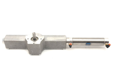 Used Pneumatic Rotary Actuator 270 Degrees With Bimba D-71297-A-3 Cylinder 3/8" Shaft