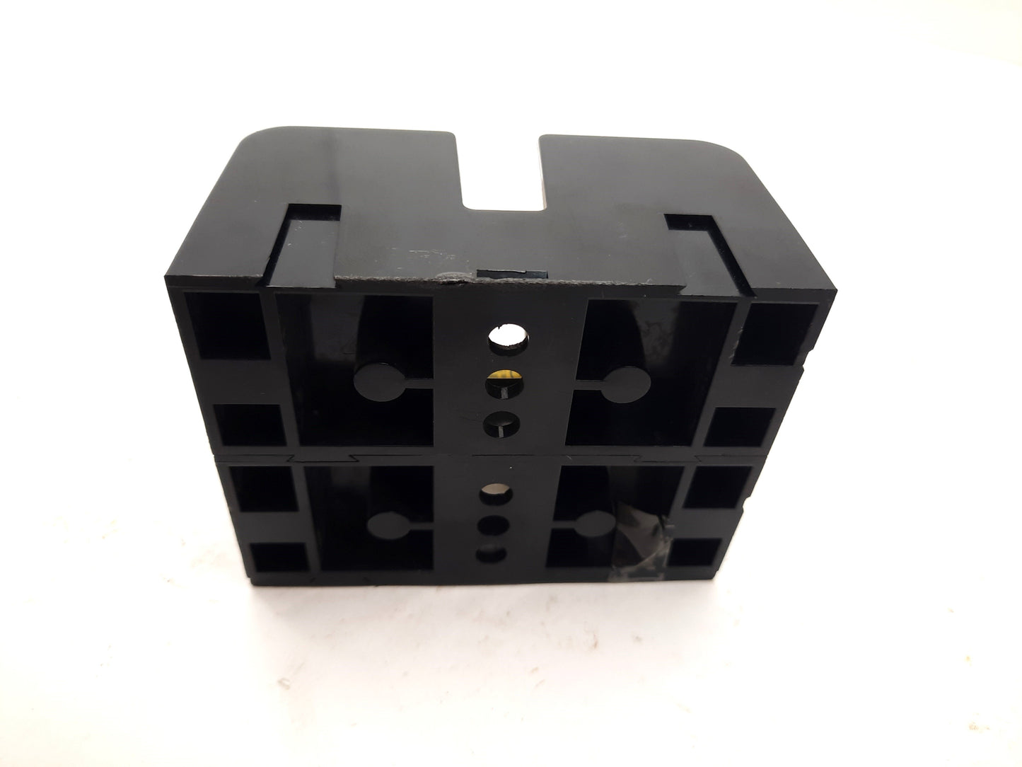 Used Gould Shawmut 60303J Fuse Holder Block 30A 600V, LPJ-3SP 3A Time Delay