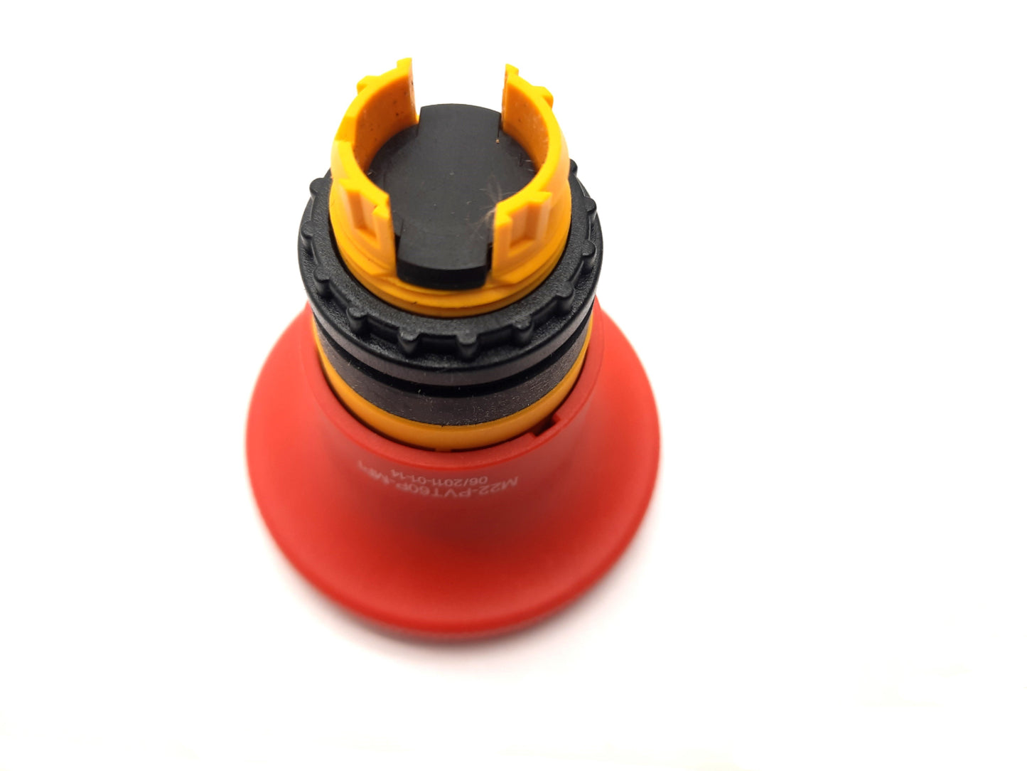 Used Eaton M22-PVT60P-MPI Emergency E-Stop Red Pushbutton Switch, Twist Release