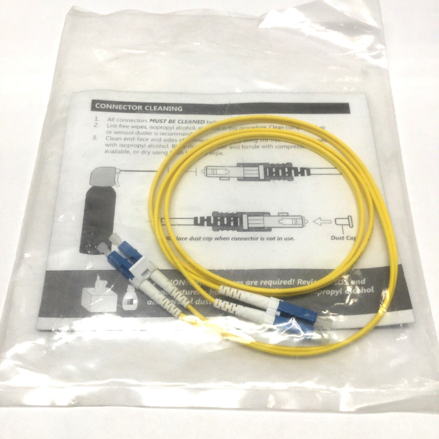 New CompuLink 246866 Fiber Optic Duplex LC-LC Jumper Patch Cable, 1m, 8.3/125 micron