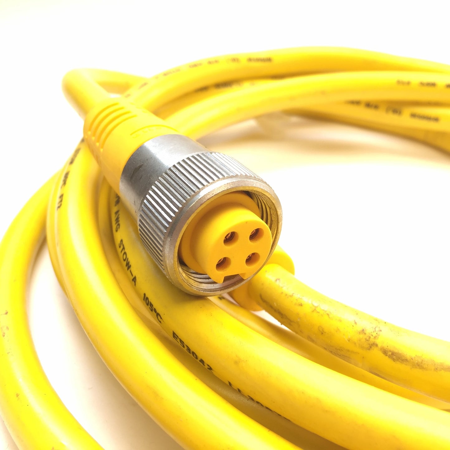 Used Turck RSM RKM 40-4.5M Double Ended Cordset Cable 7/8" 4Pin Male Female Straight
