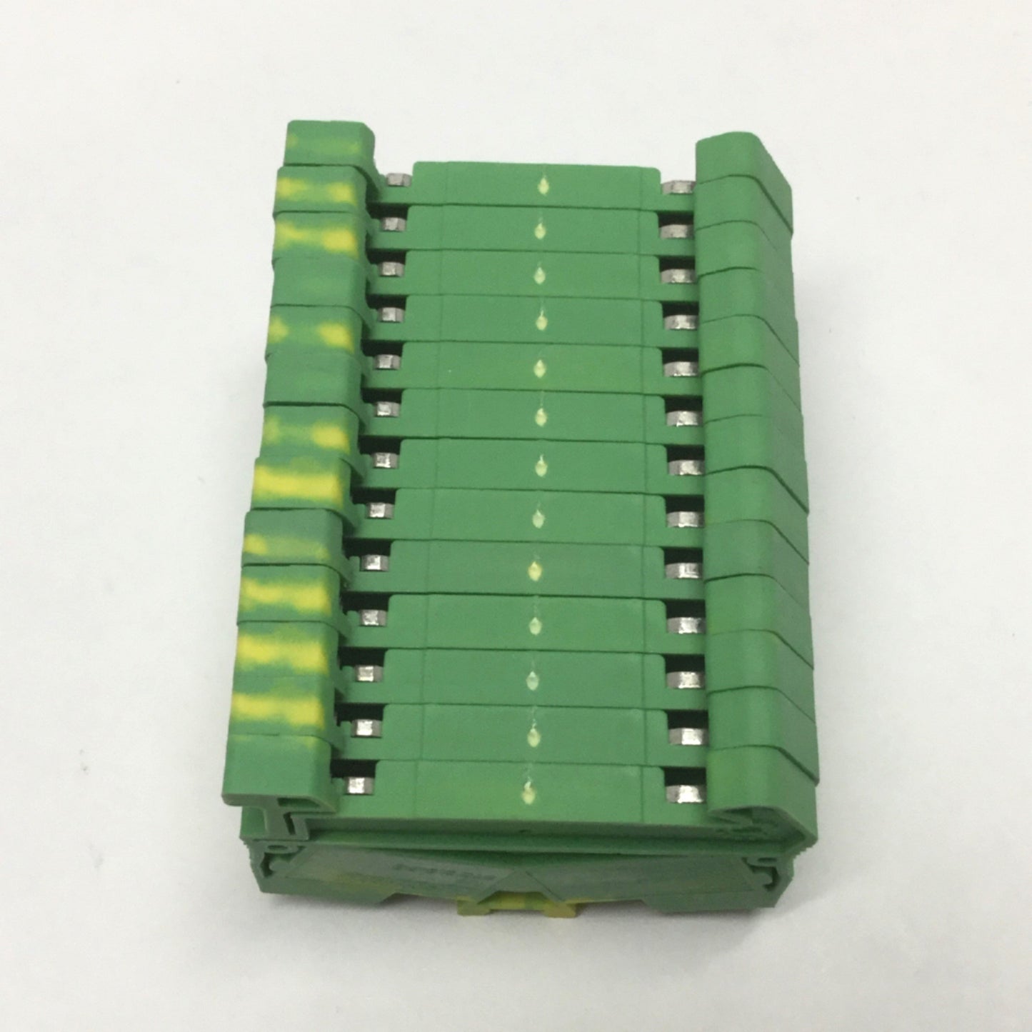Used Lot of 13 Phoenix Contact STS 2,5 PE Grounding Terminal Blocks, Spring-Cage