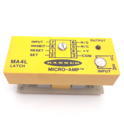 Used Banner MA4L Micro Amp Logic Module, Supply Voltage 10-30VDC at less than 20mA