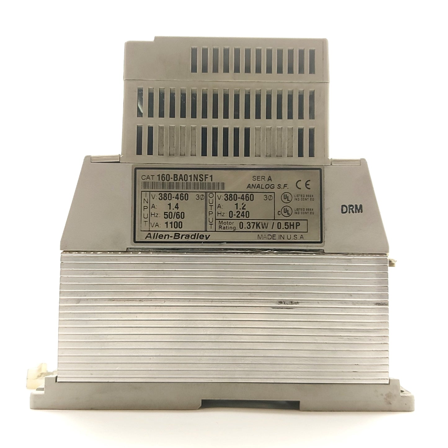 Used Allen Bradley 160-BA01NSF1 Servo Drive, .37Kw 1/2HP, 3-Phase 380-460VAC