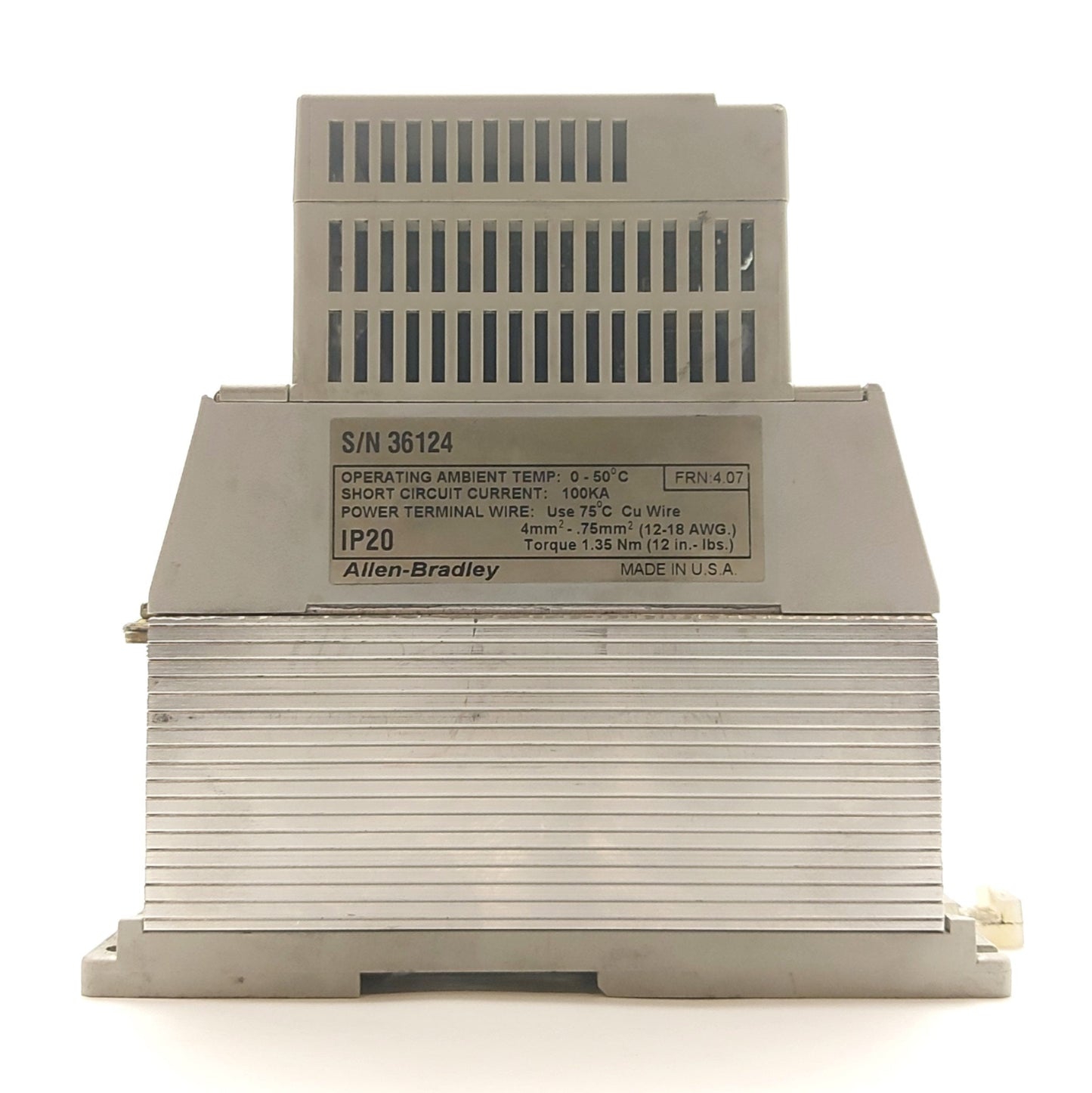 Used Allen Bradley 160-BA01NSF1 Servo Drive, .37Kw 1/2HP, 3-Phase 380-460VAC