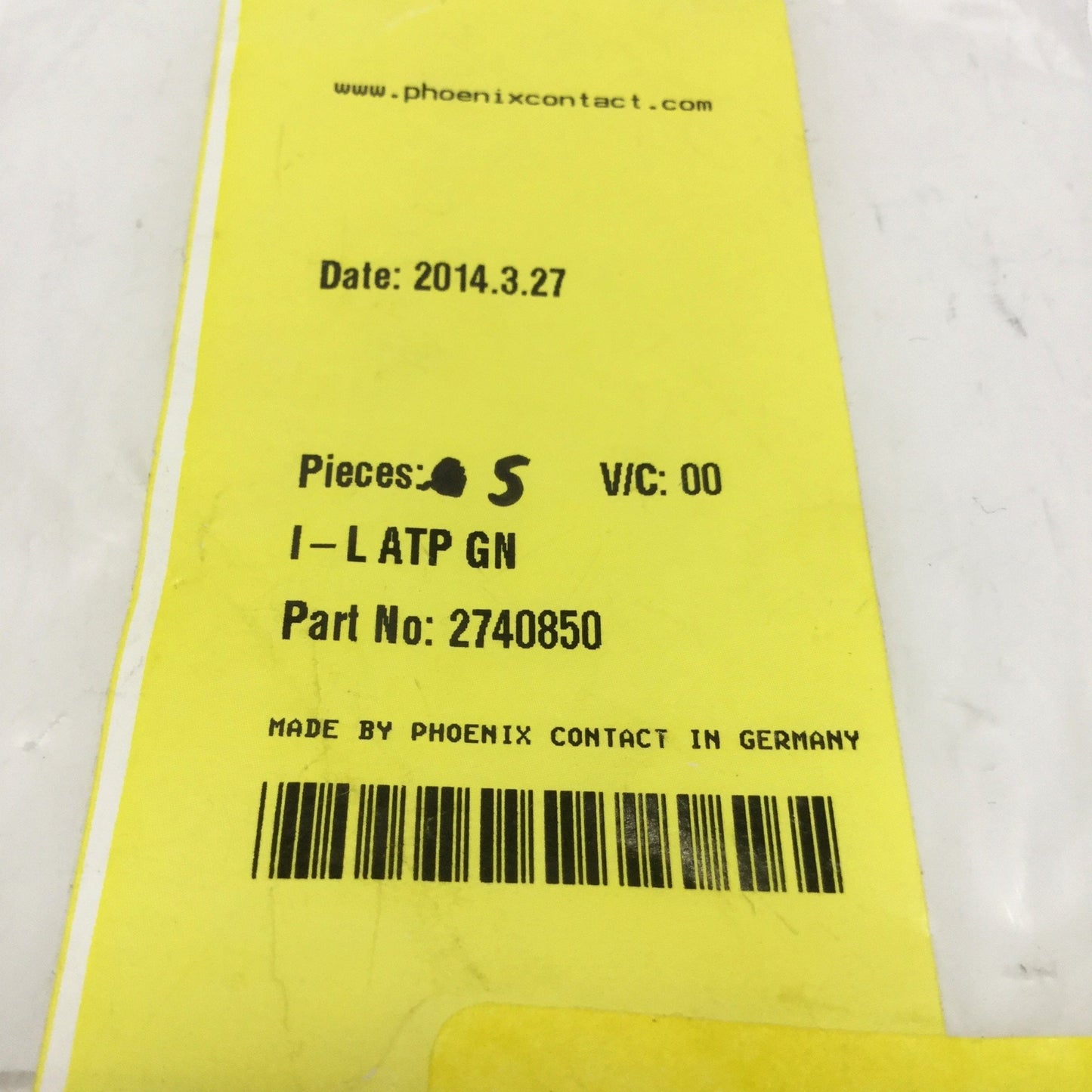 New Lot of 5 Phoenix Contact I-L ATP GN Inline Module Terminal End Cover Plates