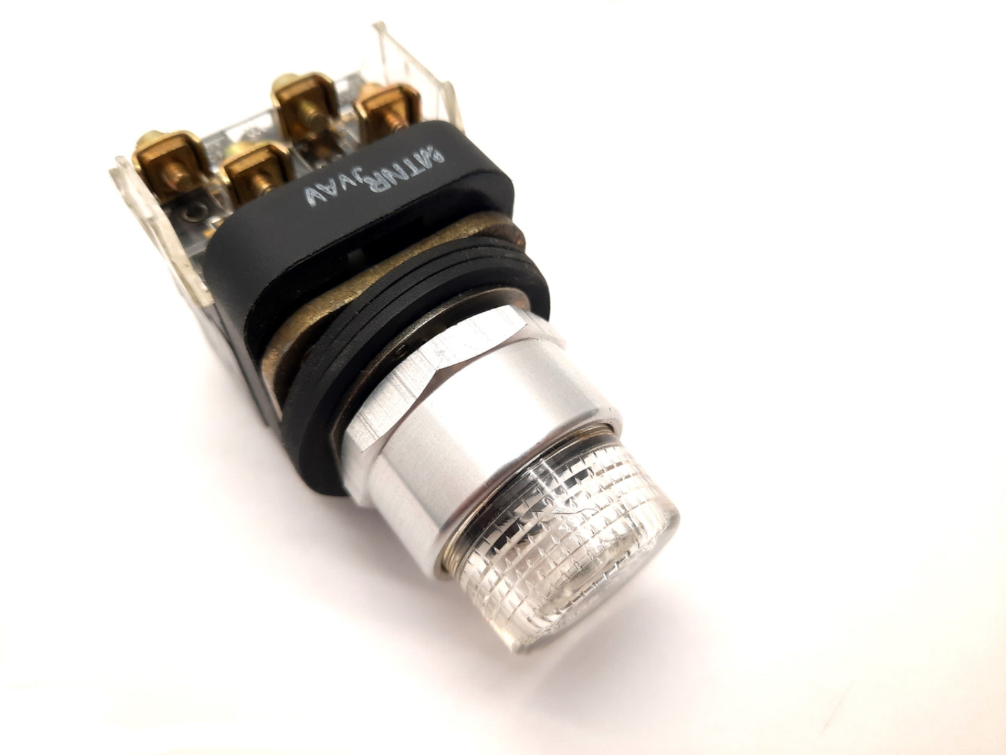 Used Allen Bradley 800T-PB16CAR Clear Illuminated Push Button Momentary Switch 120VAC