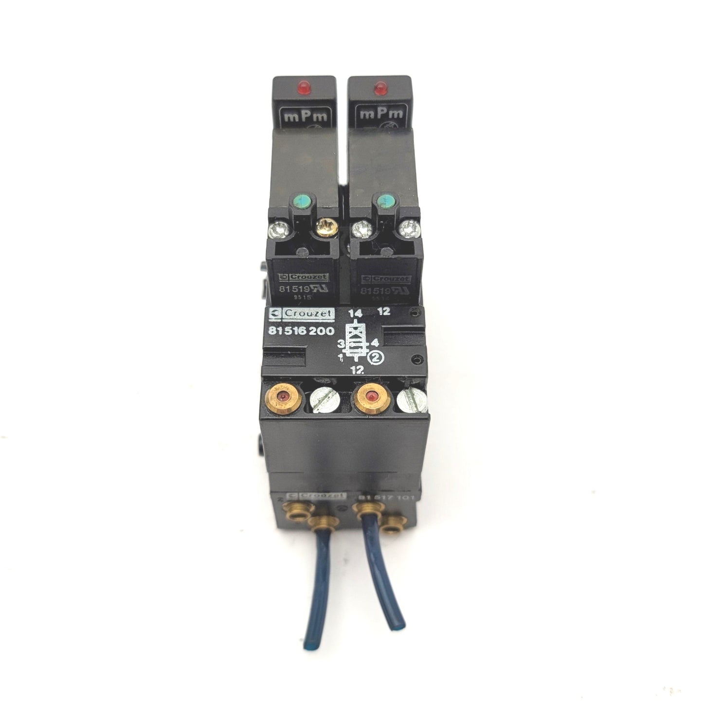 Used Crouzet 81 516 200 4/2 Bistable Valve Module 2-8 Bar With 81 517 101, 81519