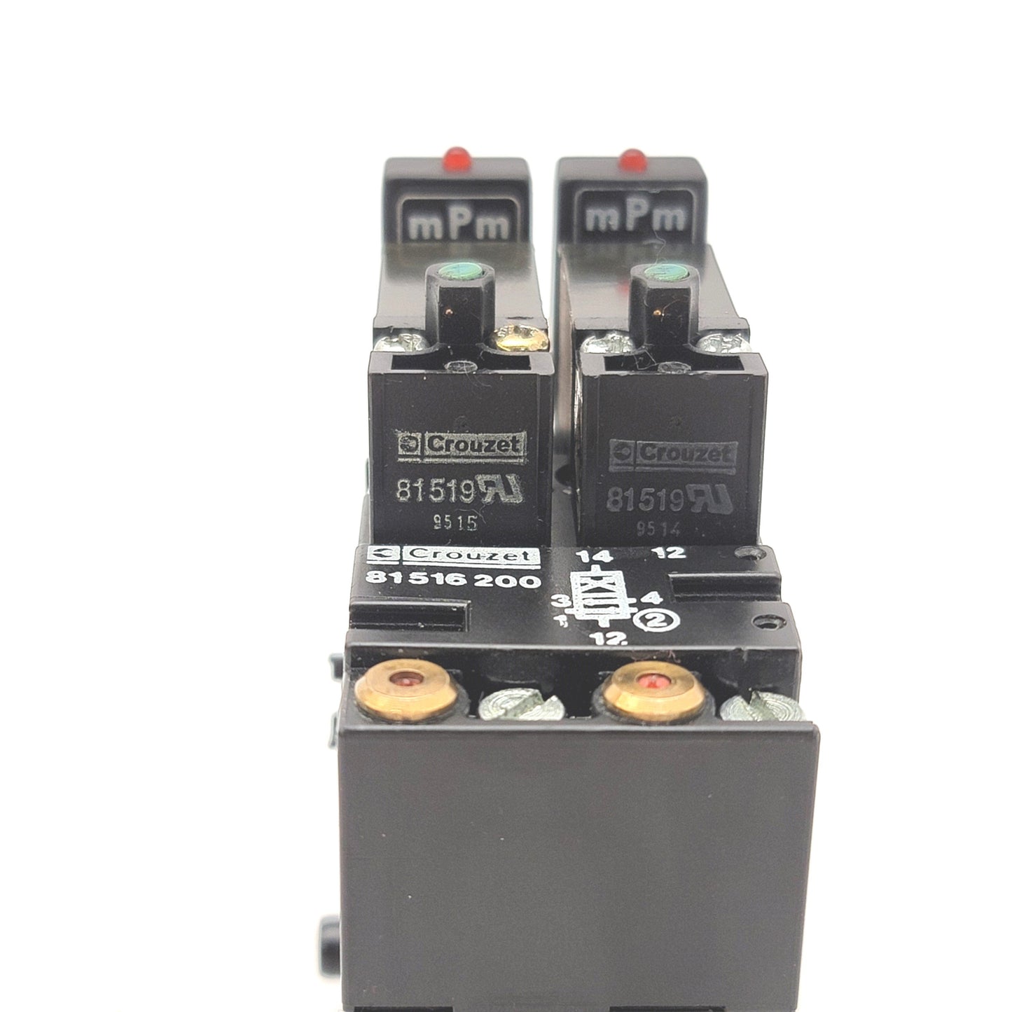 Used Crouzet 81 516 200 4/2 Bistable Valve Module 2-8 Bar With 81 517 101, 81519