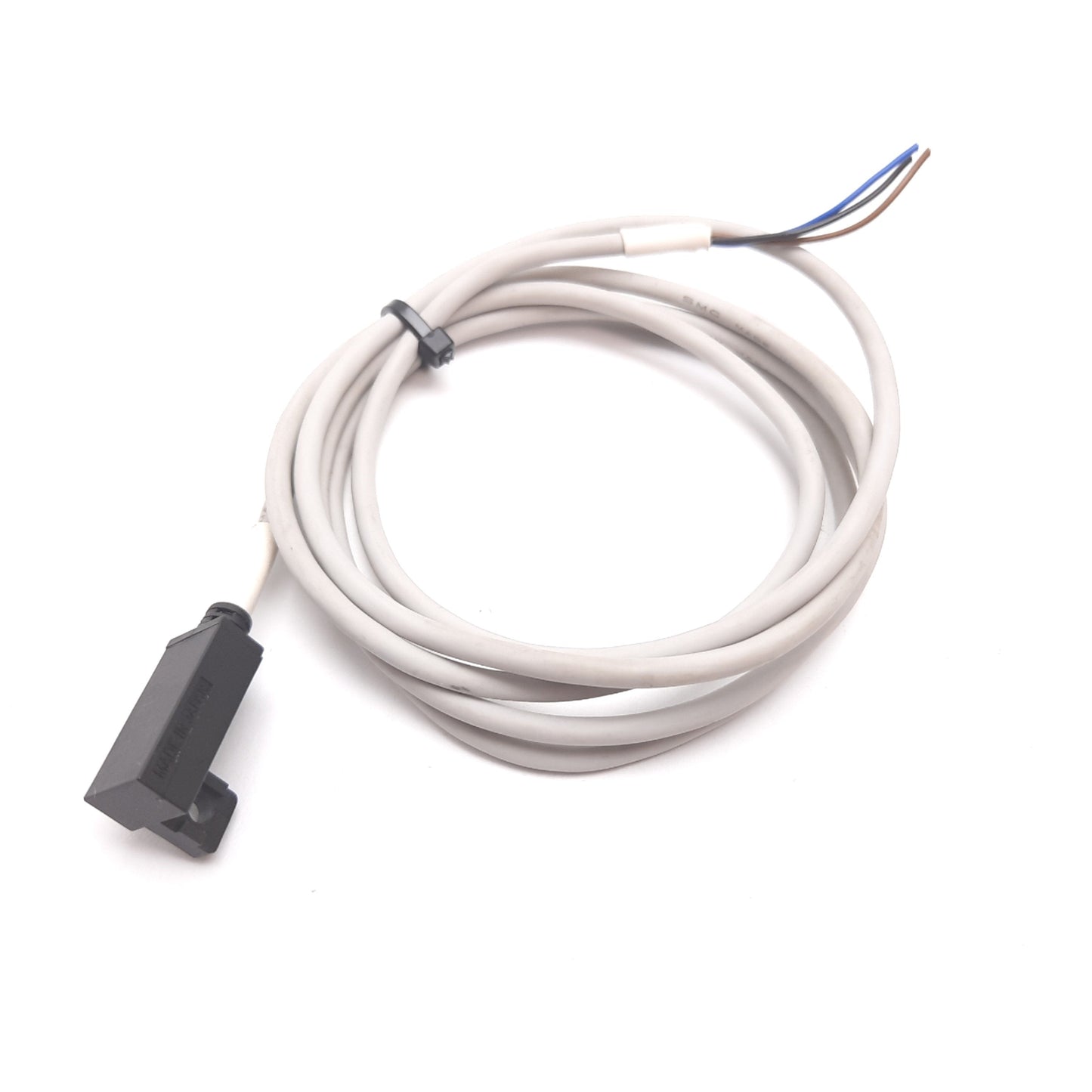 Used SMC D-F7P Solid State Auto Switch Sensor, PNP, 24VDC, 80mA, 3-Wire, 4ft