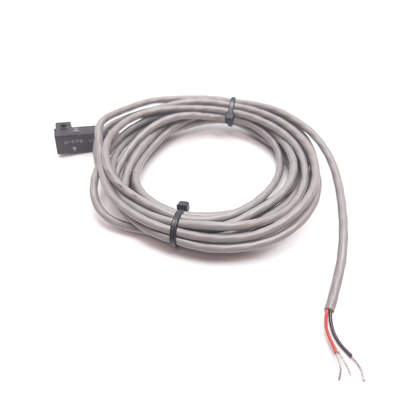 Used SMC D-F79 Solid State Auto Switch Sensor, NPN, 24VDC, 3-Wire, 3m Long