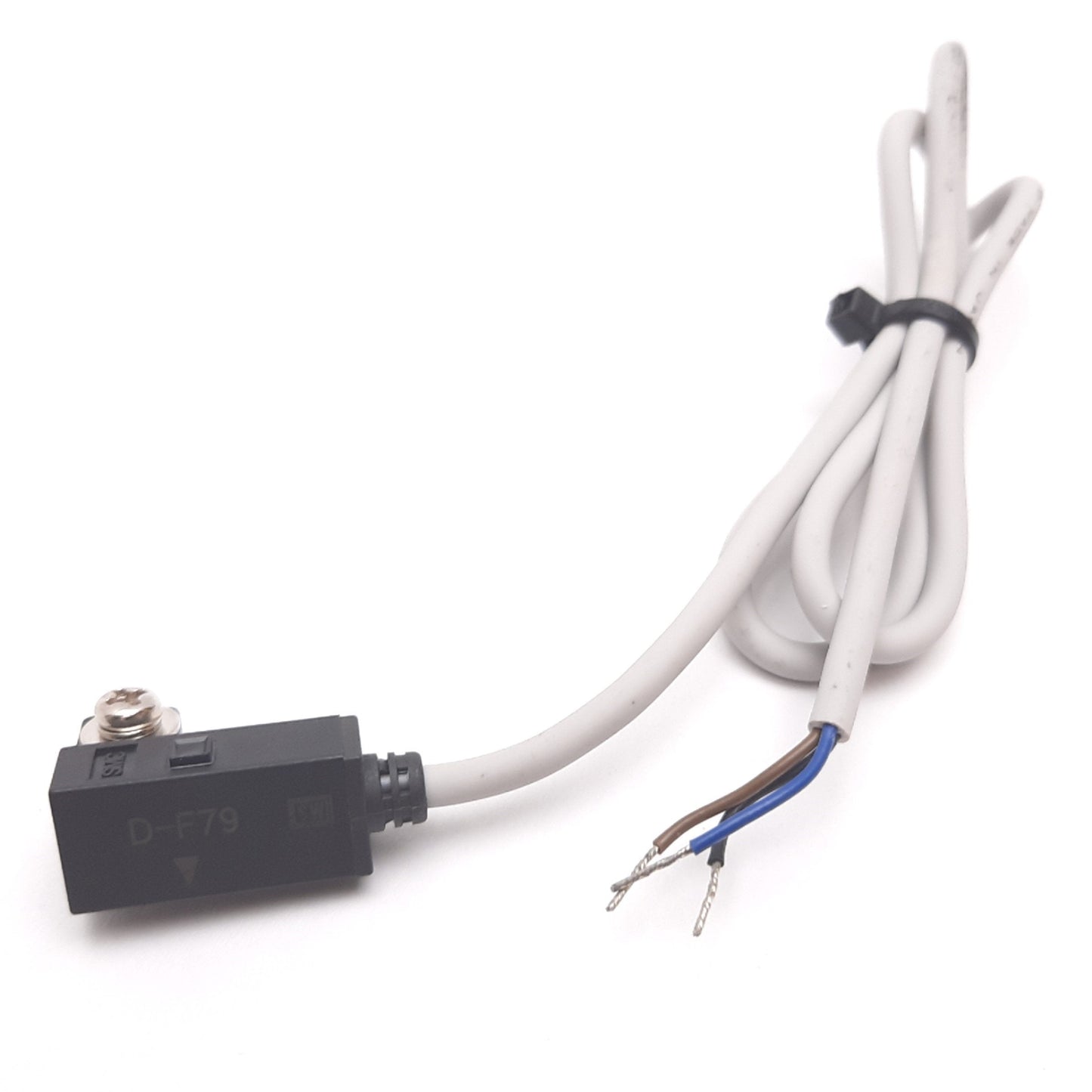 Used Lot of 2 SMC D-F79 Solid State Auto Switch Sensor, NPN, 24VDC, 3-Wire, 0.5m Long