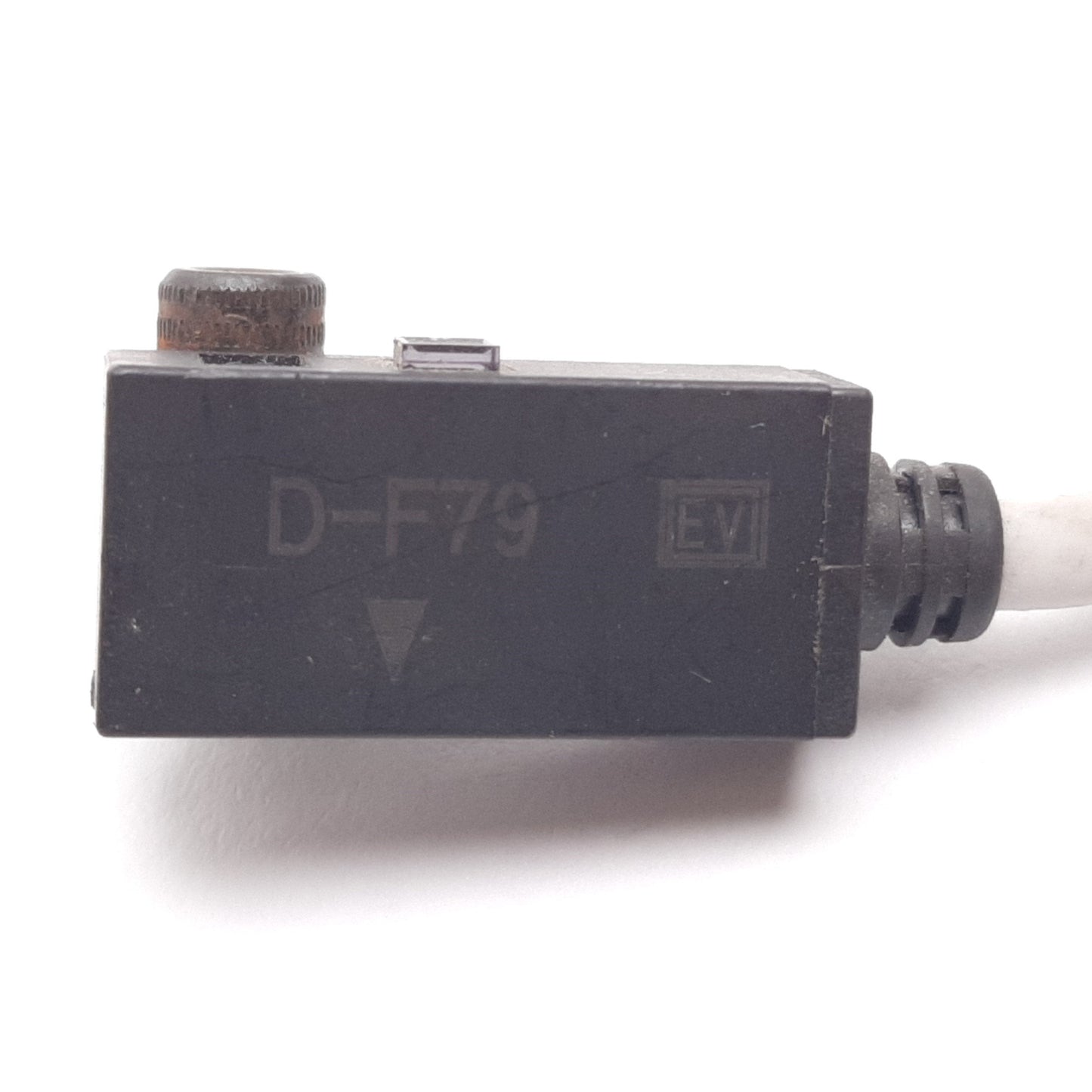 Used SMC D-F79 Solid State Auto Switch Sensor, NPN, 24VDC, 3-Wire, 2m Long