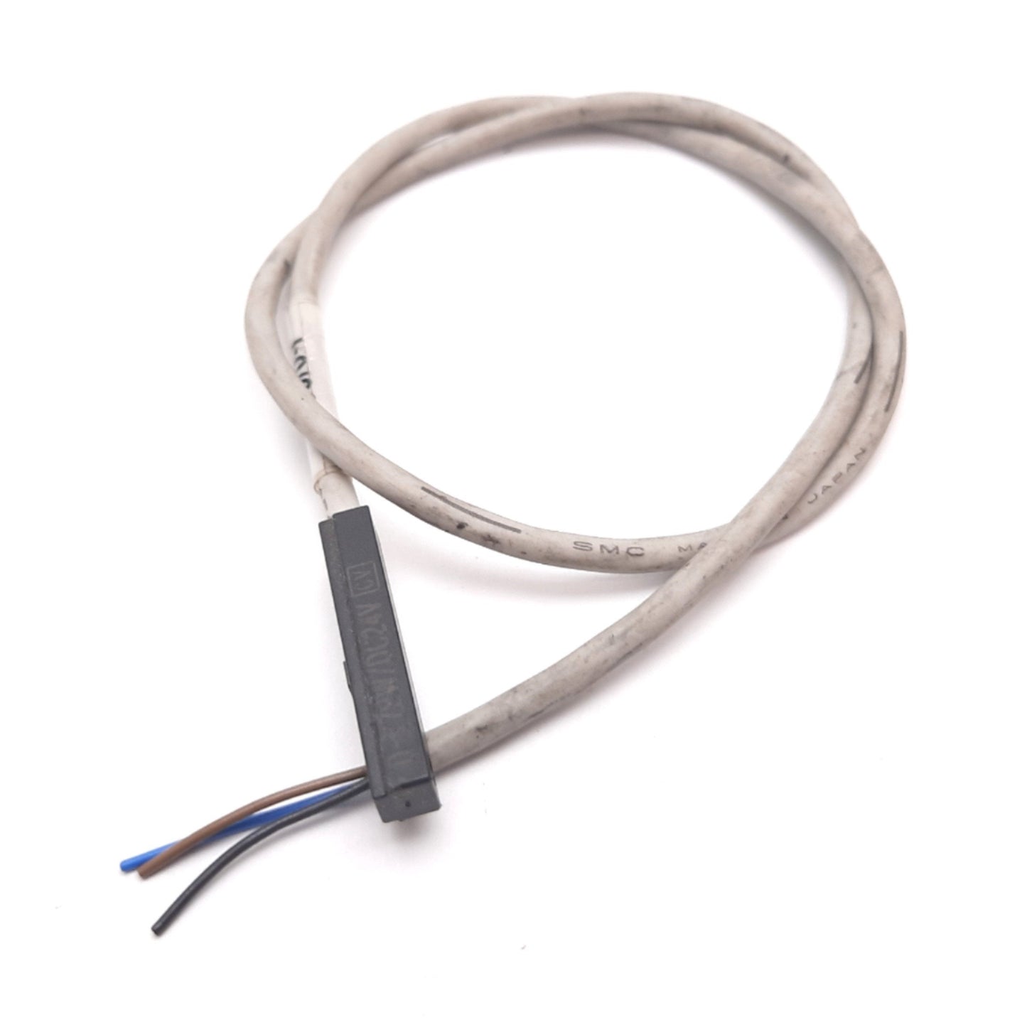 Used SMC D-Y7PW/DC24V Solid State Auto Switch, 2-Color, PNP, 24VDC 80mA, 3-Wire, 12"
