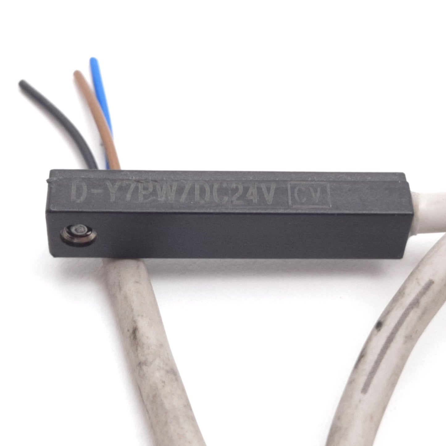Used SMC D-Y7PW/DC24V Solid State Auto Switch, 2-Color, PNP, 24VDC 80mA, 3-Wire, 12"