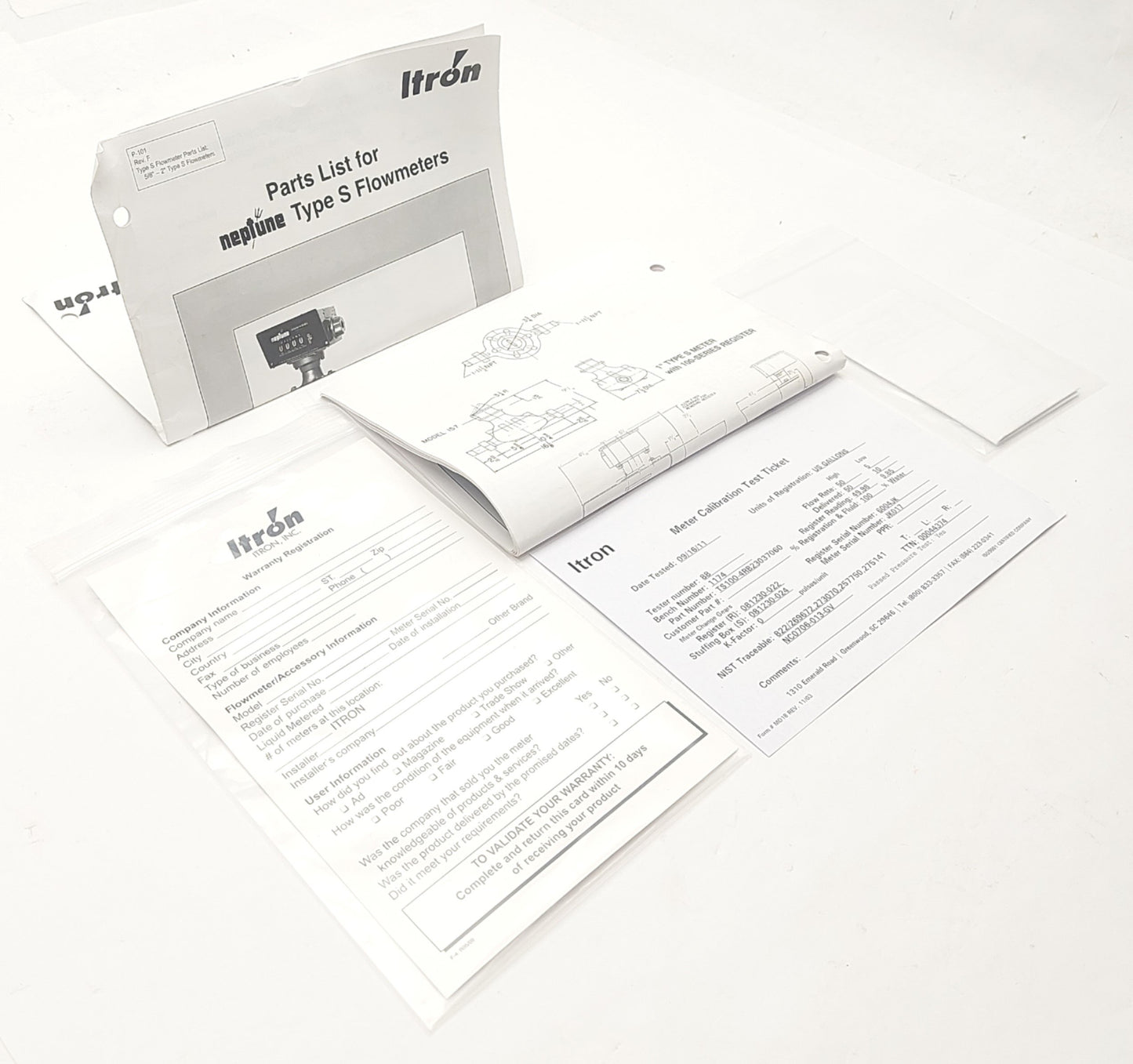 New – Open box Itron Neptune 600 AAAAA Totalizing Flowmeter, 5-50GPM, 1¼"NPT w/45 HR Pulse