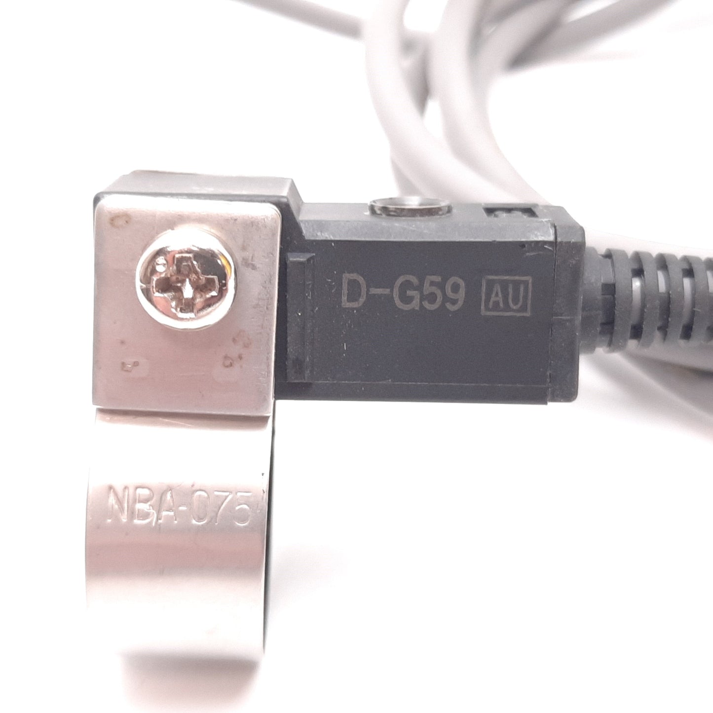 Used SMC D-G59 Solid State Auto Switch, NPN, 24VDC 40mA, 3-Wire, 1m, Band Mount