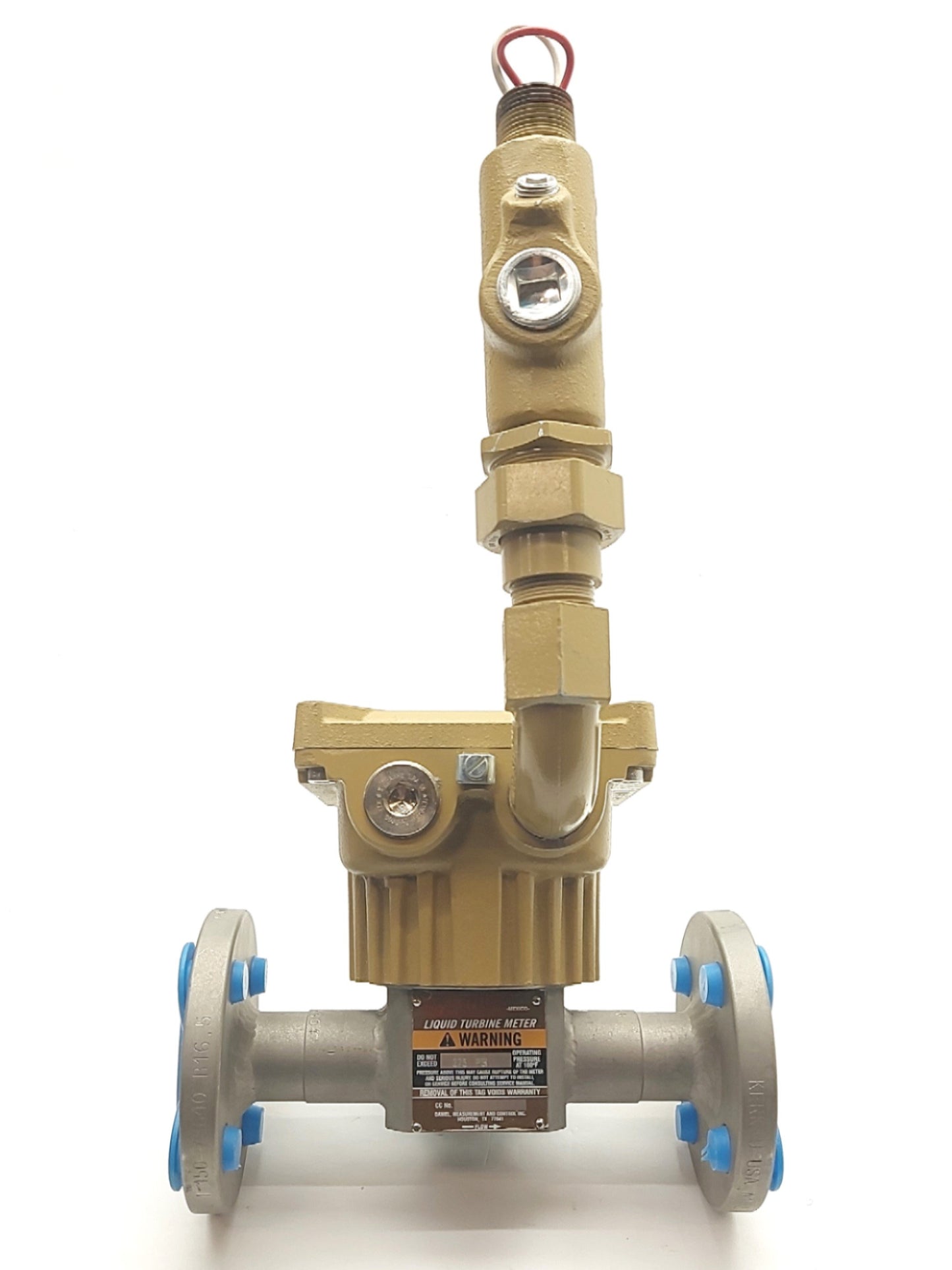 Used Daniel T01ADA1AA4DBCJA Flowmeter 7-70GPM 1"ID Pipe Pulse Per Gallon 10-30VDC