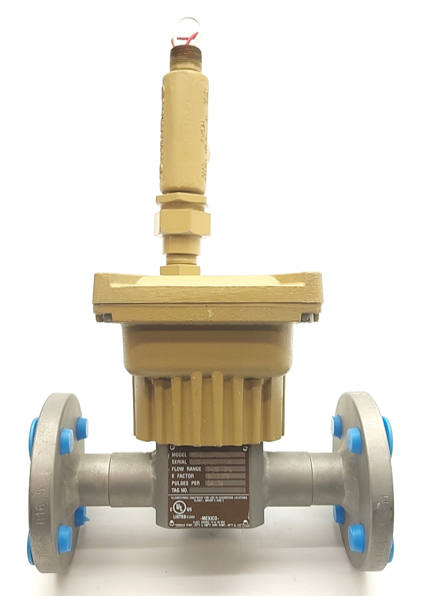 Used Daniel T01ADA1AA4DBCJA Flowmeter 7-70GPM 1"ID Pipe Pulse Per Gallon 10-30VDC