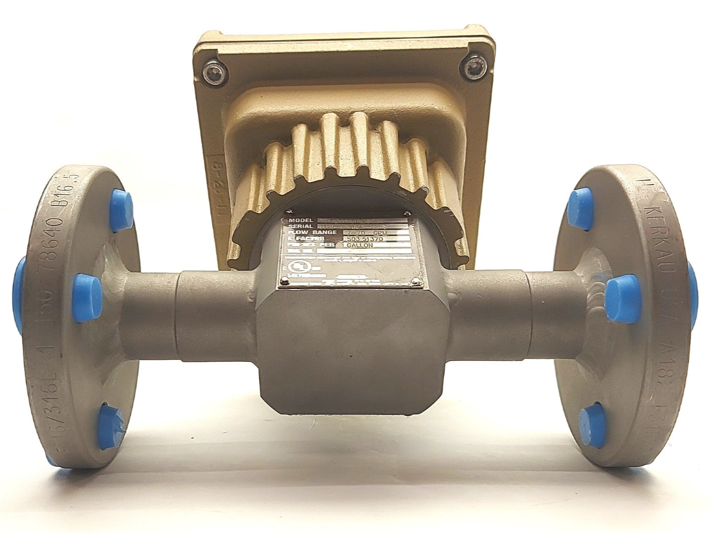 Used Daniel T01ADA1AA4DBCJA Flowmeter 7-70GPM 1"ID Pipe Pulse Per Gallon 10-30VDC