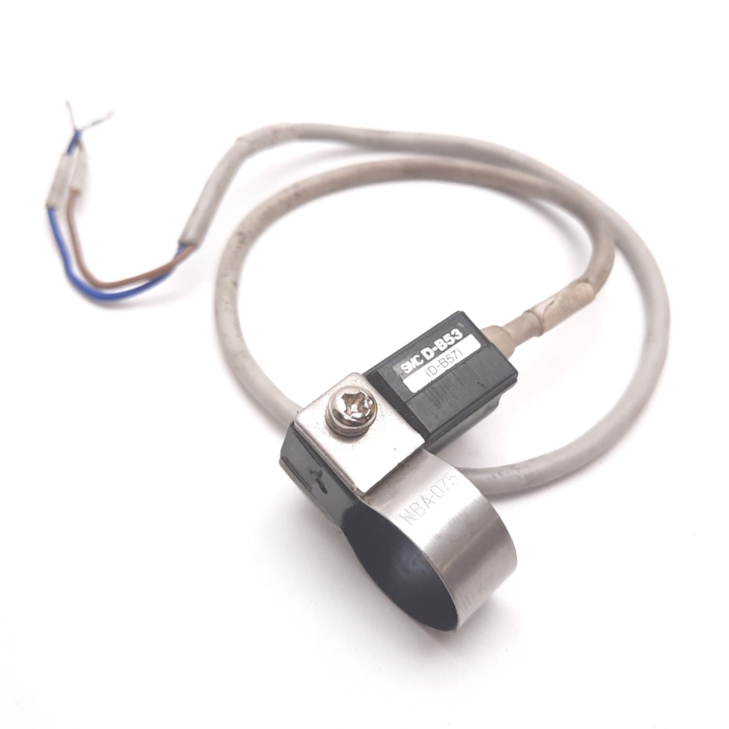 Used SMC D-B53 Reed Auto Switch, 24VDC 5-50mA, 2-Wire, 0.4m, Band Mount