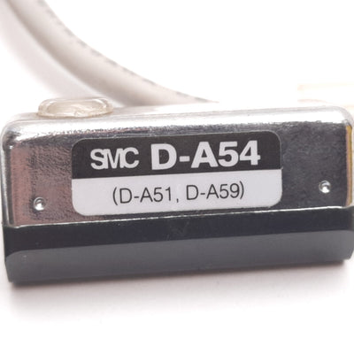 Used SMC D-A54 Reed Auto Switch, 24VDC 100VAC 200VAC, 3-Pin, 18", Tie Rod Mount